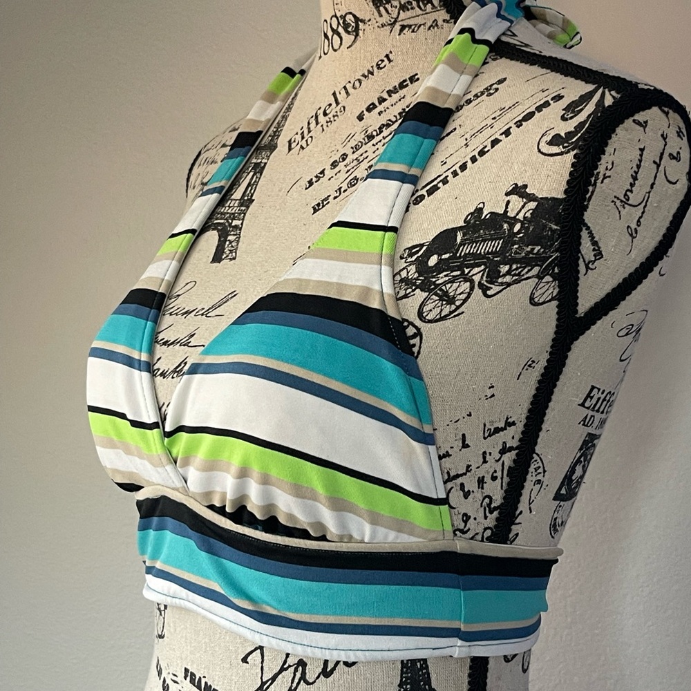 ANNE COLE Striped Swim Top